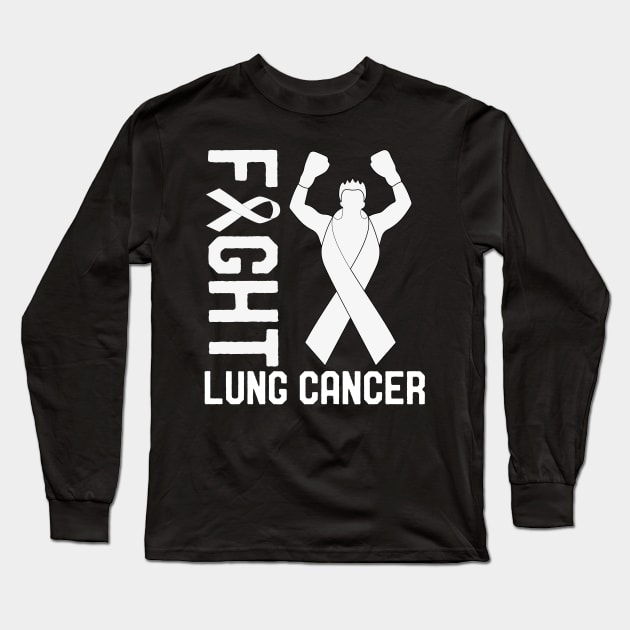 Fight Lung Cancer Awareness Month Ribbon Survivor Fighter Long Sleeve T-Shirt by mrsmitful01